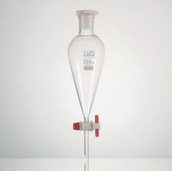 Separating funnel, conical, borosilicate glass 3.3 LLG-Labware