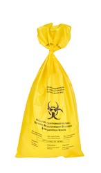 Autoclavable bags BIOHAZARD yellow, made of HD-PE