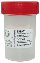 Formaldehyd 3,7-4,0% G/V gepuffert pH 7 und  stabilisiert mit Methanol für die klinische
