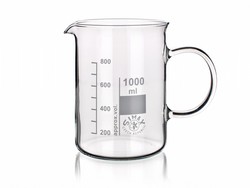 Beaker low form, with spout and handle SIMAX