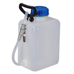 Flaschen mit Quetschhahn, viereckig - Weich-Polyethylen (PE-LD) Semadeni