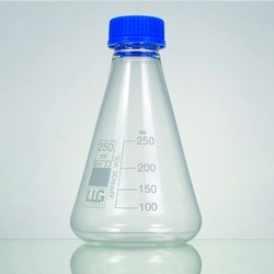 Erlenmeyer flasks, borosilicate glass 3.3, with screw cap LLG-Labware