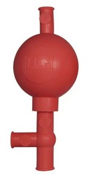 Safety pipette bulb, rubber, red LLG-Labware
