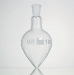 Pear shape flasks with standard ground joint, borosilicate glass 3.3 LLG-Labware