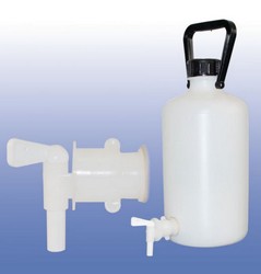 Aspirator Bottles, narrow neck, HDPE, with stopcock LLG-Labware