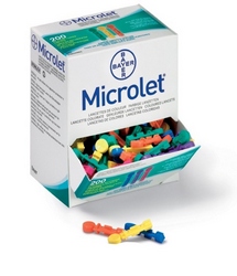 Microlet Lanzetten farbig Bayer