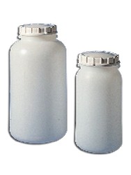 Weithalsflaschen aus HDPE mit Schraubverschluss