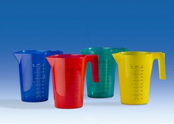 Graduated beakers coloured and stackable PP Vitlab