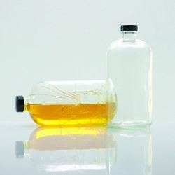 Safety Coated Bottle, amber glass Wheaton