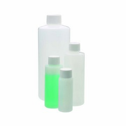 Cylinder Round Bottle, HDPE, Natural Wheaton