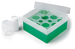 Cryo boxes - Boxes for 10 tubes until D = 30 mm and 2 until D = 17 mm GLW