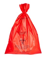 Autoclavable bags BIOHAZARD red, made of PP