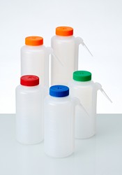 Wash bottles, integral and round Azlon®