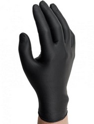 Microflex 93-852 Nitril-Handschuhe, schwarz, puderfrei, Rollrand Ansell