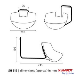 Collecting tray with holder for disinfectant dispenser