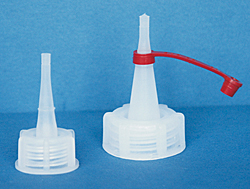 Drip closures with red cap