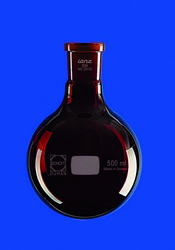 Flasks round bottom diffused glass brown DURAN