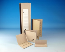 Slide folders of cardboard