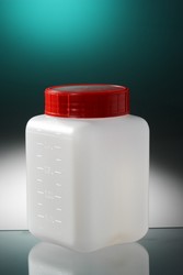 Square wide mouth bottles graduated