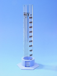 Messzylinder Kl. B, 6-Kantfuss PP (130°) hohe Form